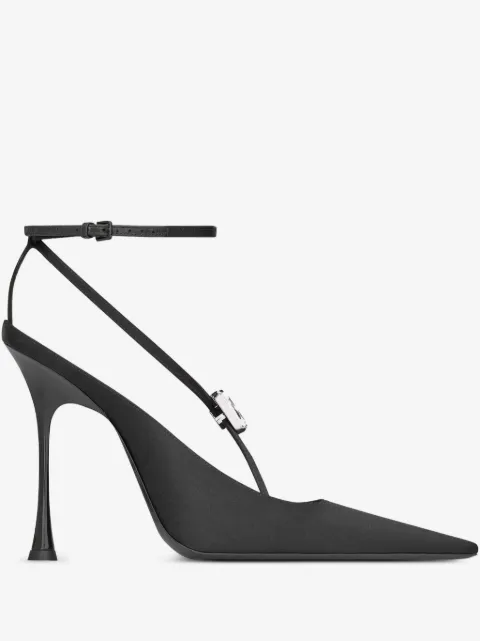 Saint Laurent Harlow crystal-embellished slingback pumps