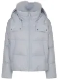 Yves Salomon zip-up puffer jacket - Blue
