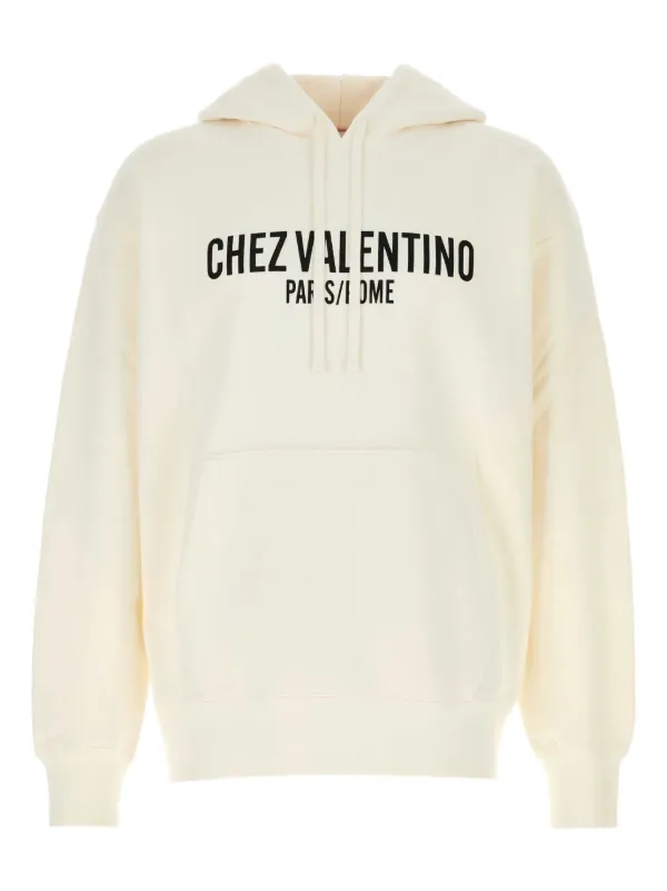 パーカー・フーディ Valentino `Chez ` Sweatshirt Valentino: Black Cotton 'Chez Valentino' Print Hoodie | SSENSE