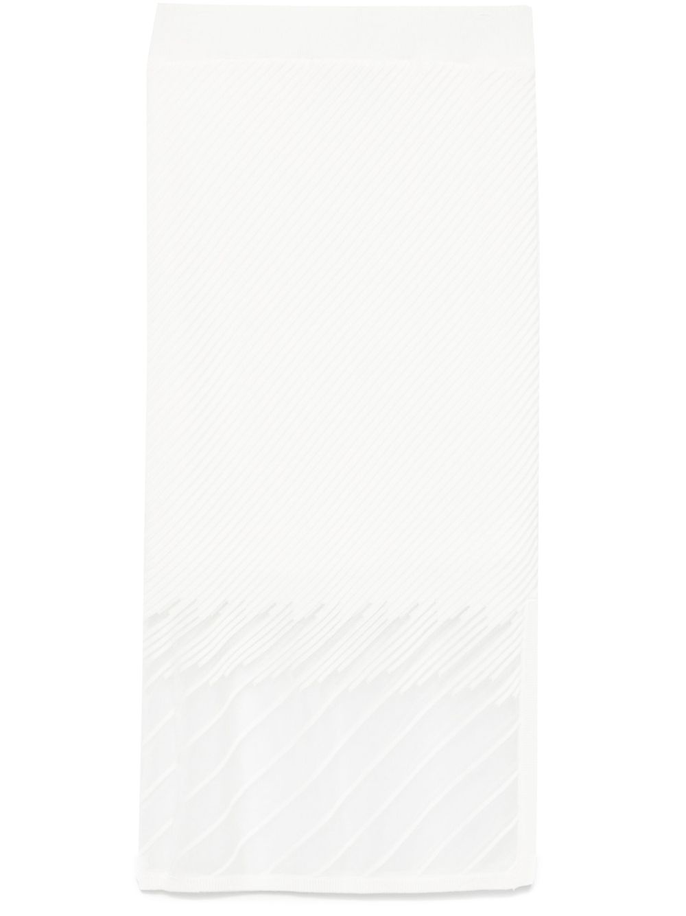 DKNY sheer-panels midi skirt - White