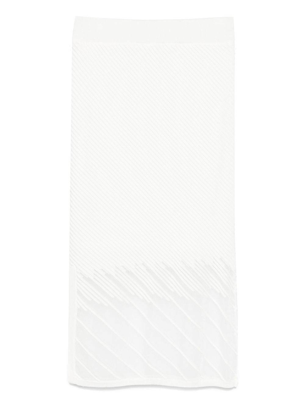 DKNY sheer-panels midi skirt - White