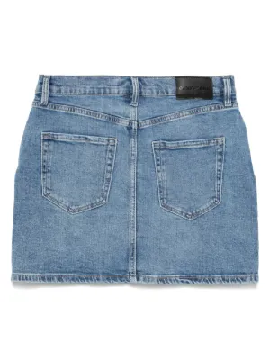 ⚠️DKNY本革ミニスカート 羊革 //JEANS ダナキャラン D51 美品 DKNY JEANS L〜LL程度 濃紺 デニムスカート 革紐付