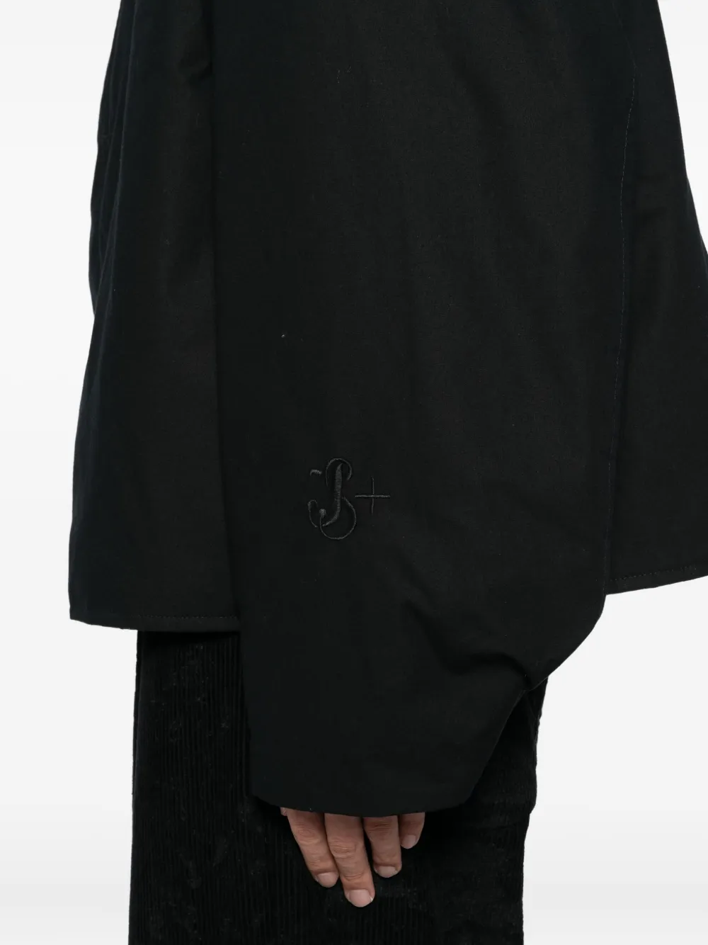 JIL SANDER+ Katoenen jack Zwart