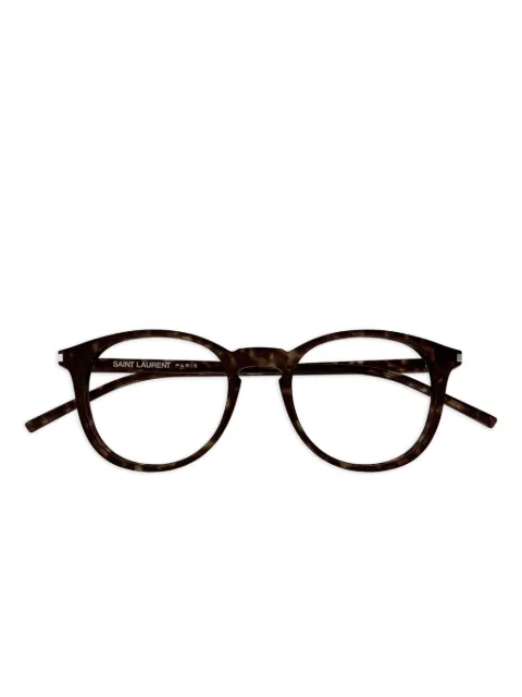 Saint Laurent Eyewear tortoiseshell round-frame glasses