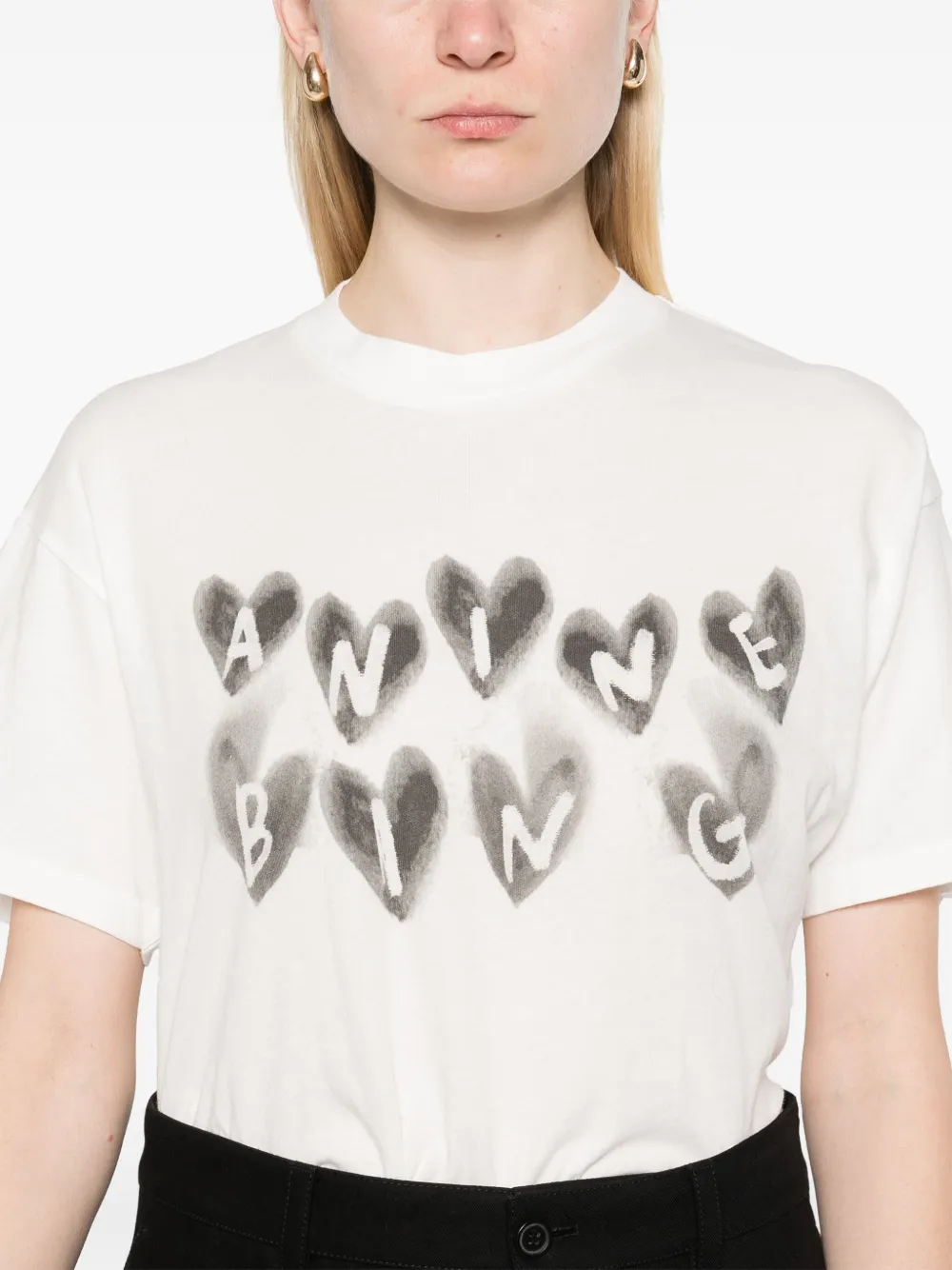 ANINE BING CADE HEARTS T-SHIRT