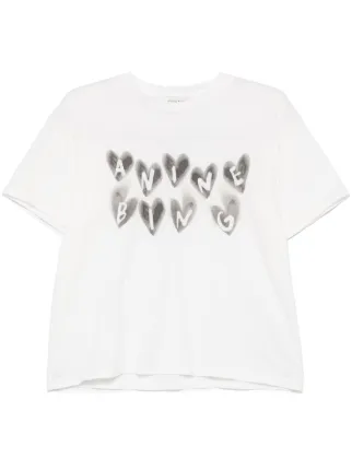 ANINE BING Cade Hearts Tシャツ | ホワイト | FARFETCH JP