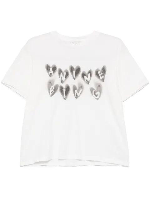 ANINE BING Cade Hearts T-shirt