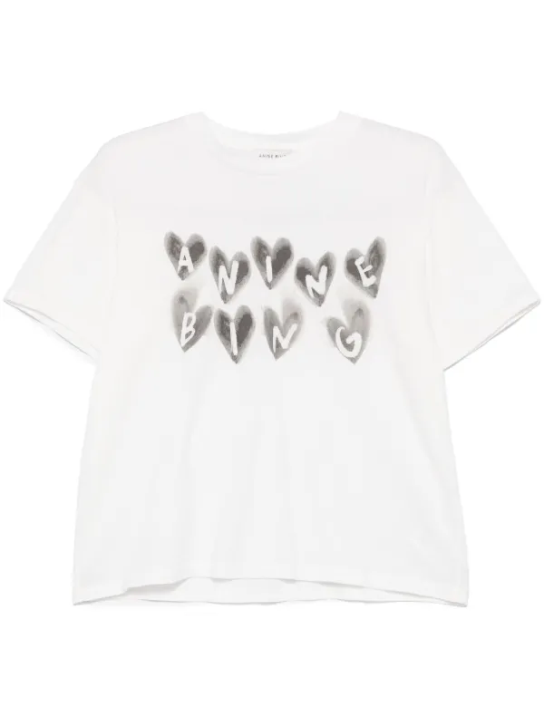 ANINE BING Cade Tee Mushrooms - Off White