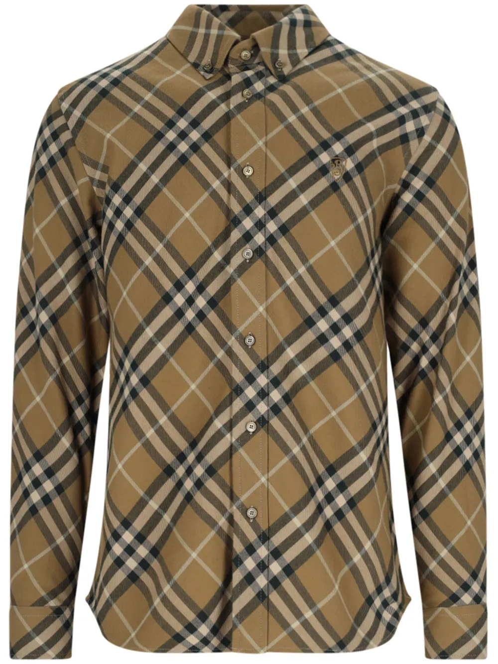 Burberry House geruit overhemd Bruin