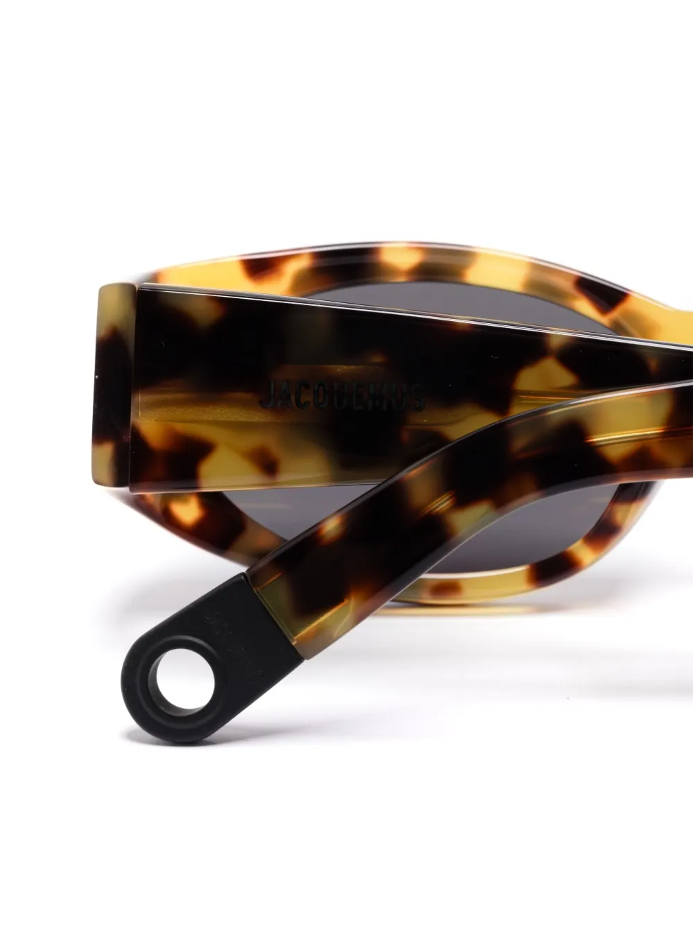 Jacquemus Ovalo - T-shell / Matt Black Sunglasses In Brown
