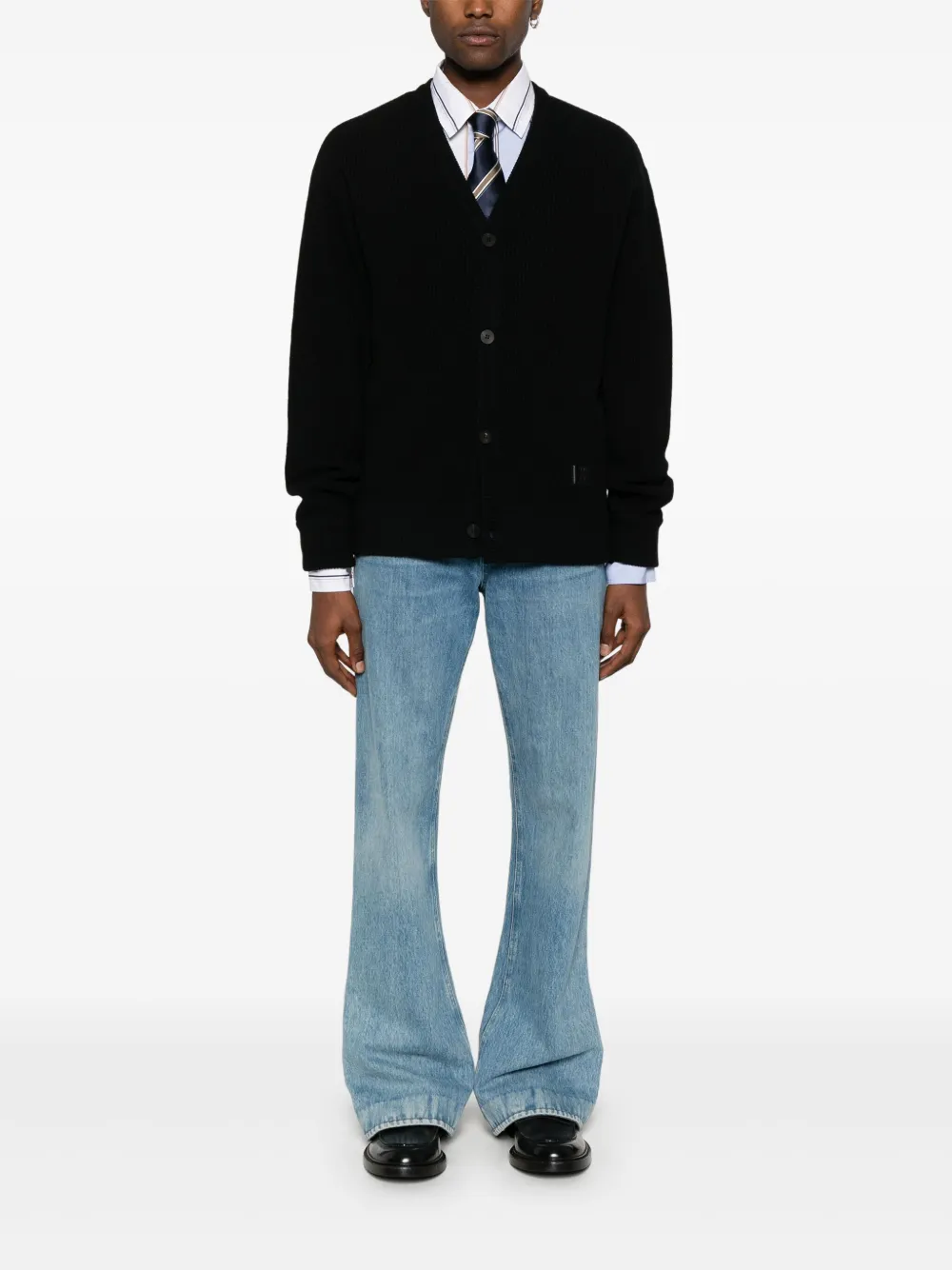 Wooyoungmi Vest met V-hals - Zwart