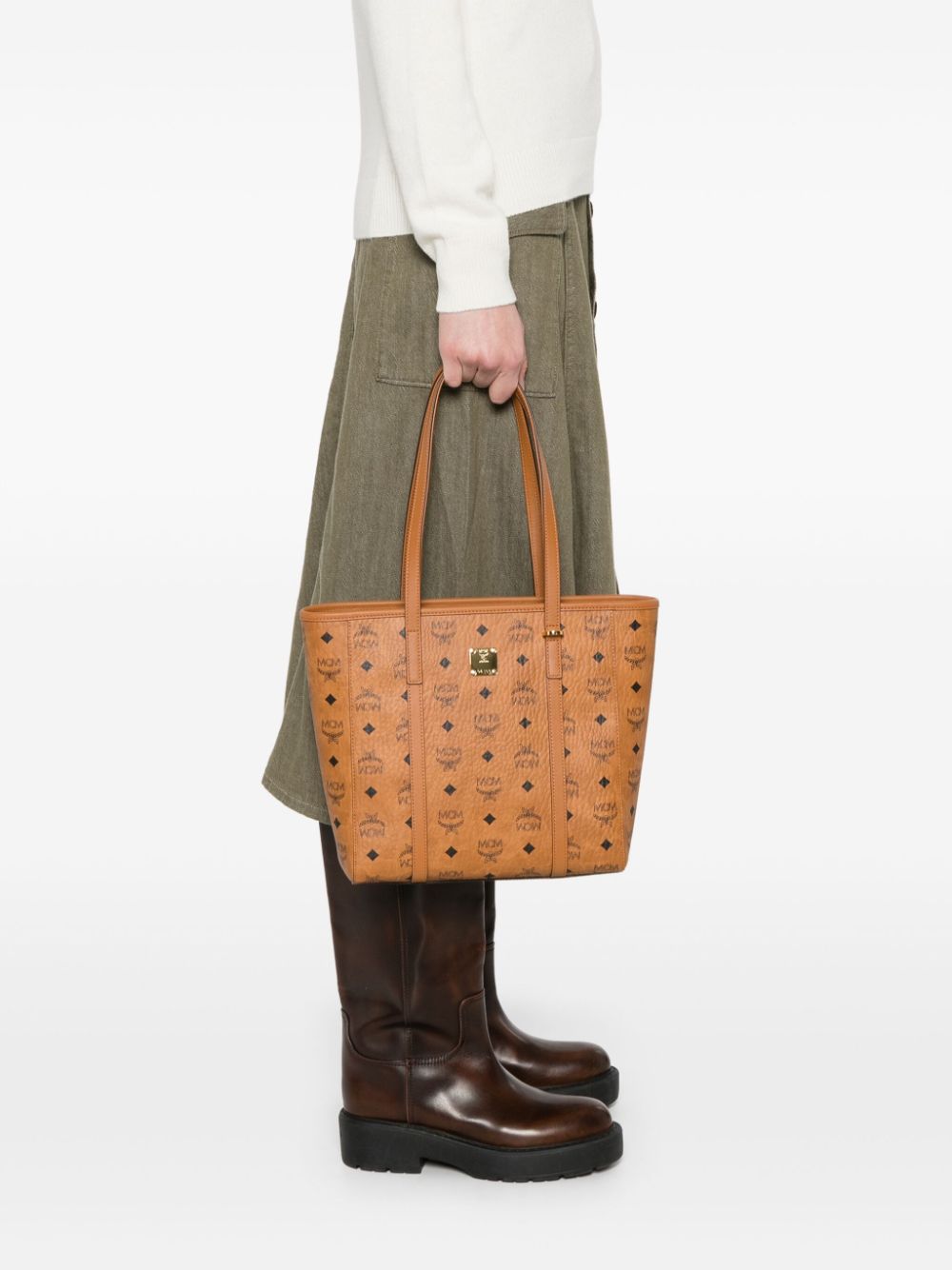 MCM Kleine Toni shopper - Bruin