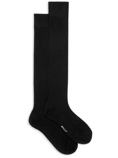 Bally chaussettes en maille nervurée