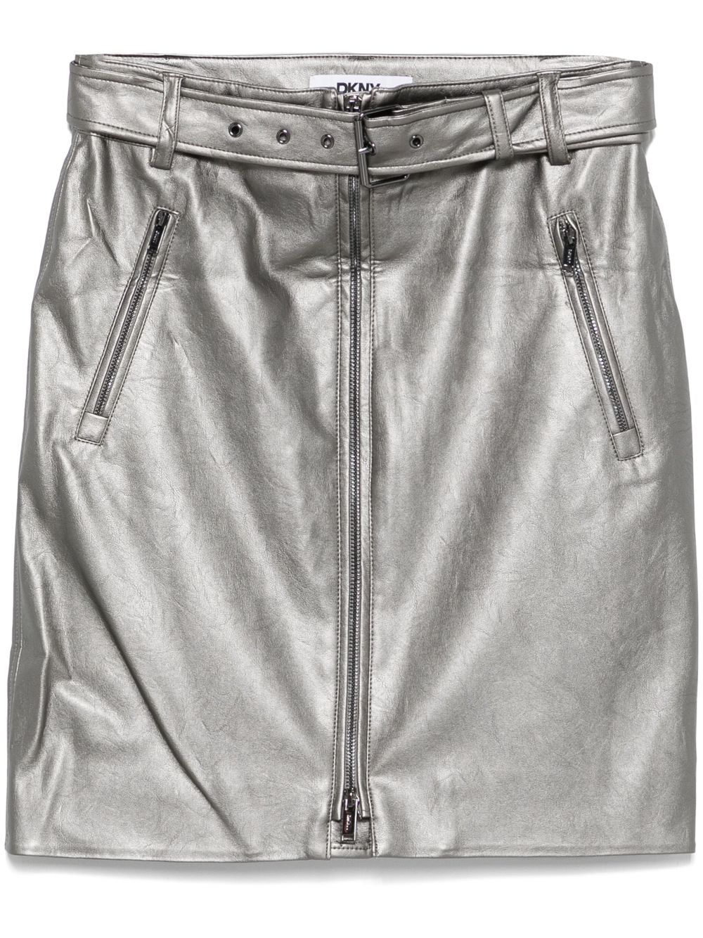 DKNY belted mini skirt - Silver