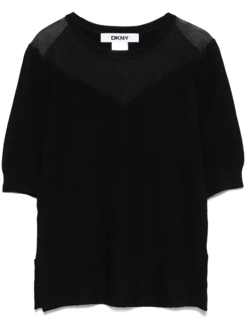 DKNY sheer-panels T-shirt