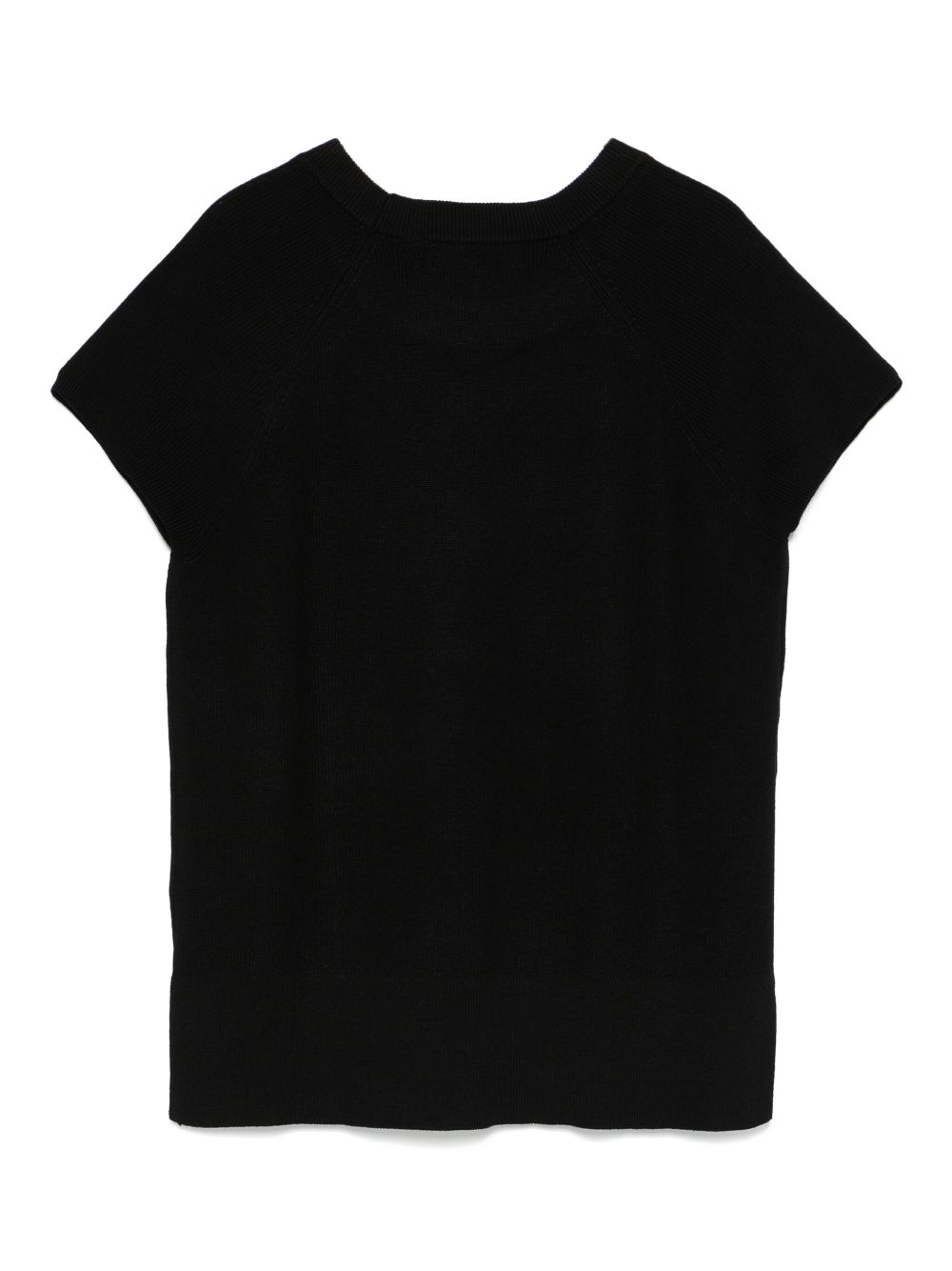 DKNY Geribbeld T-shirt - Zwart