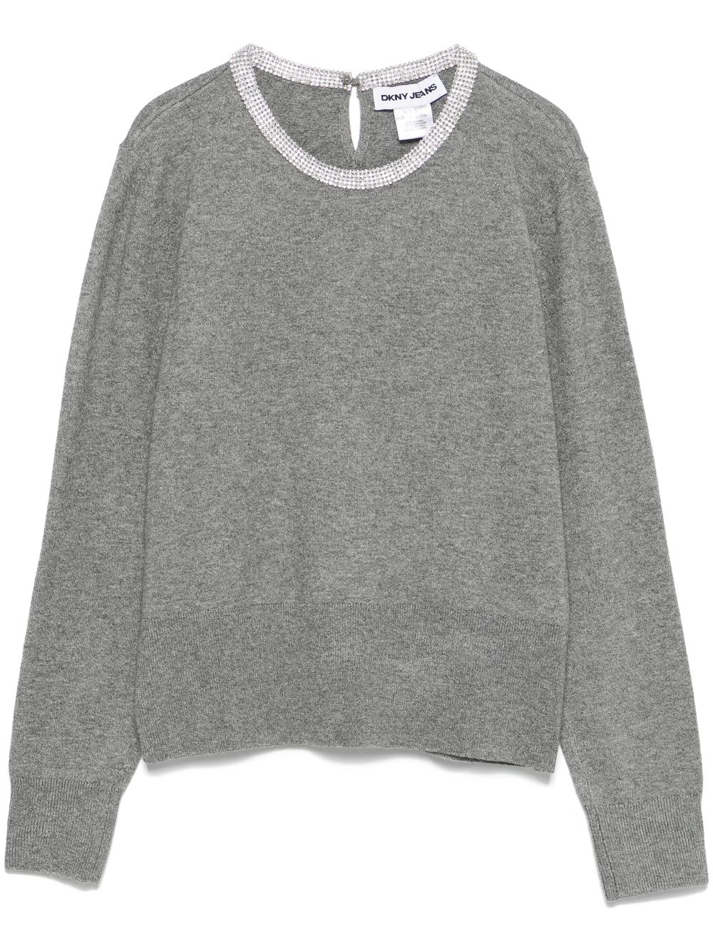 DKNY crystal-embellished sweater - Grey