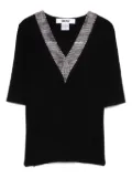 DKNY crystal-embellished top - Black