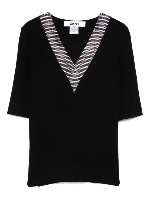 DKNY crystal-embellished top