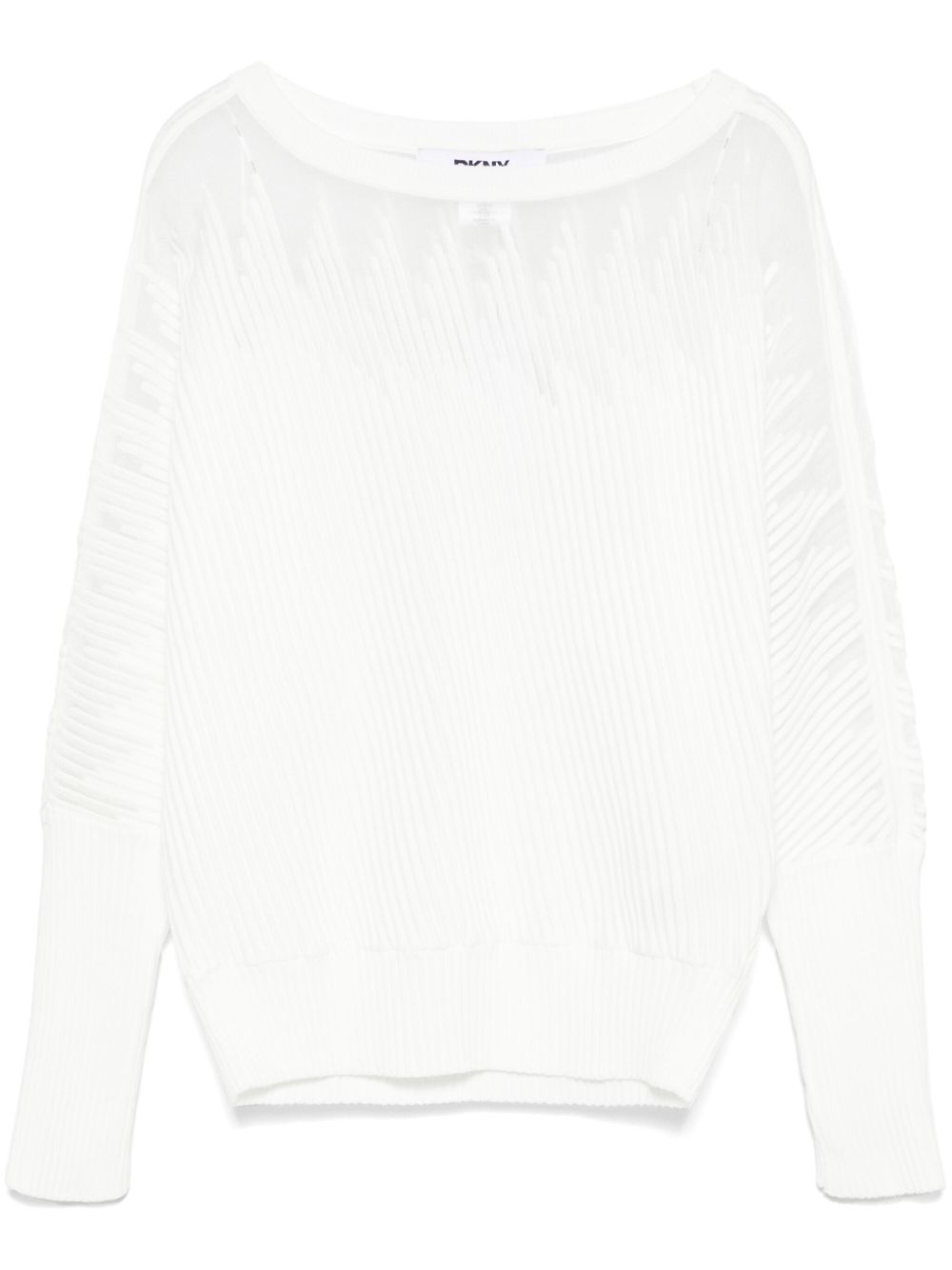 DKNY sheer-panels sweater - White