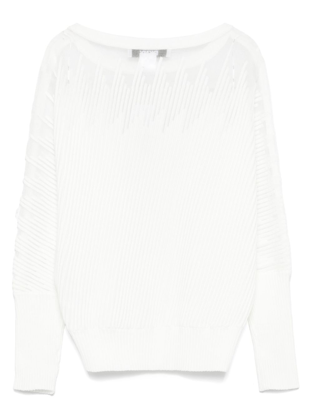 DKNY sheer-panels sweater - White