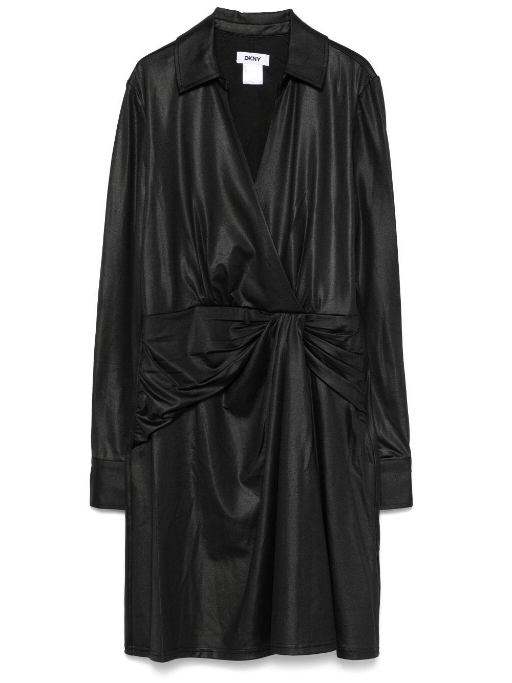 DKNY pleat-detail midi dress - Black