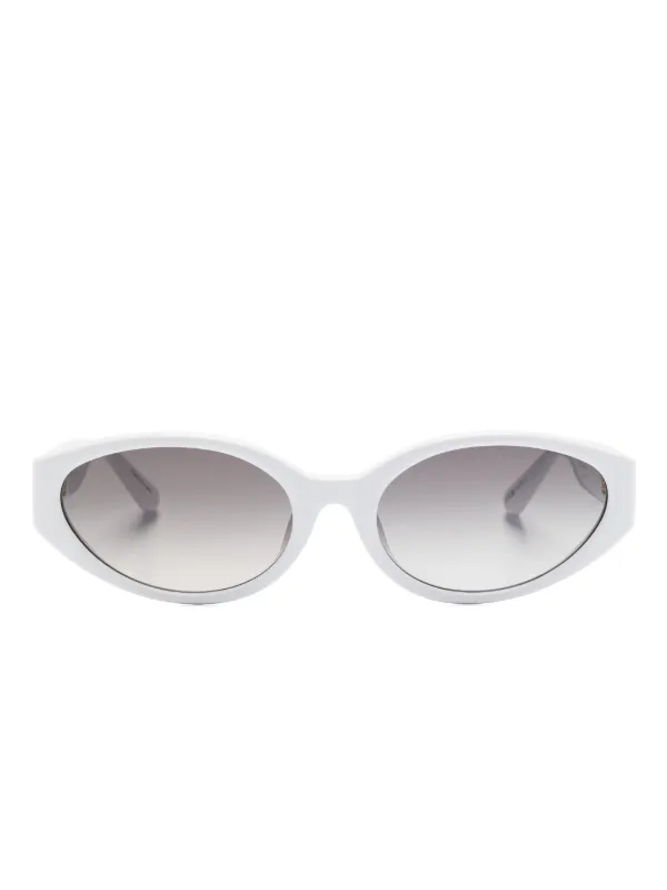 Linda Farrow Lyra Sunglasses in White