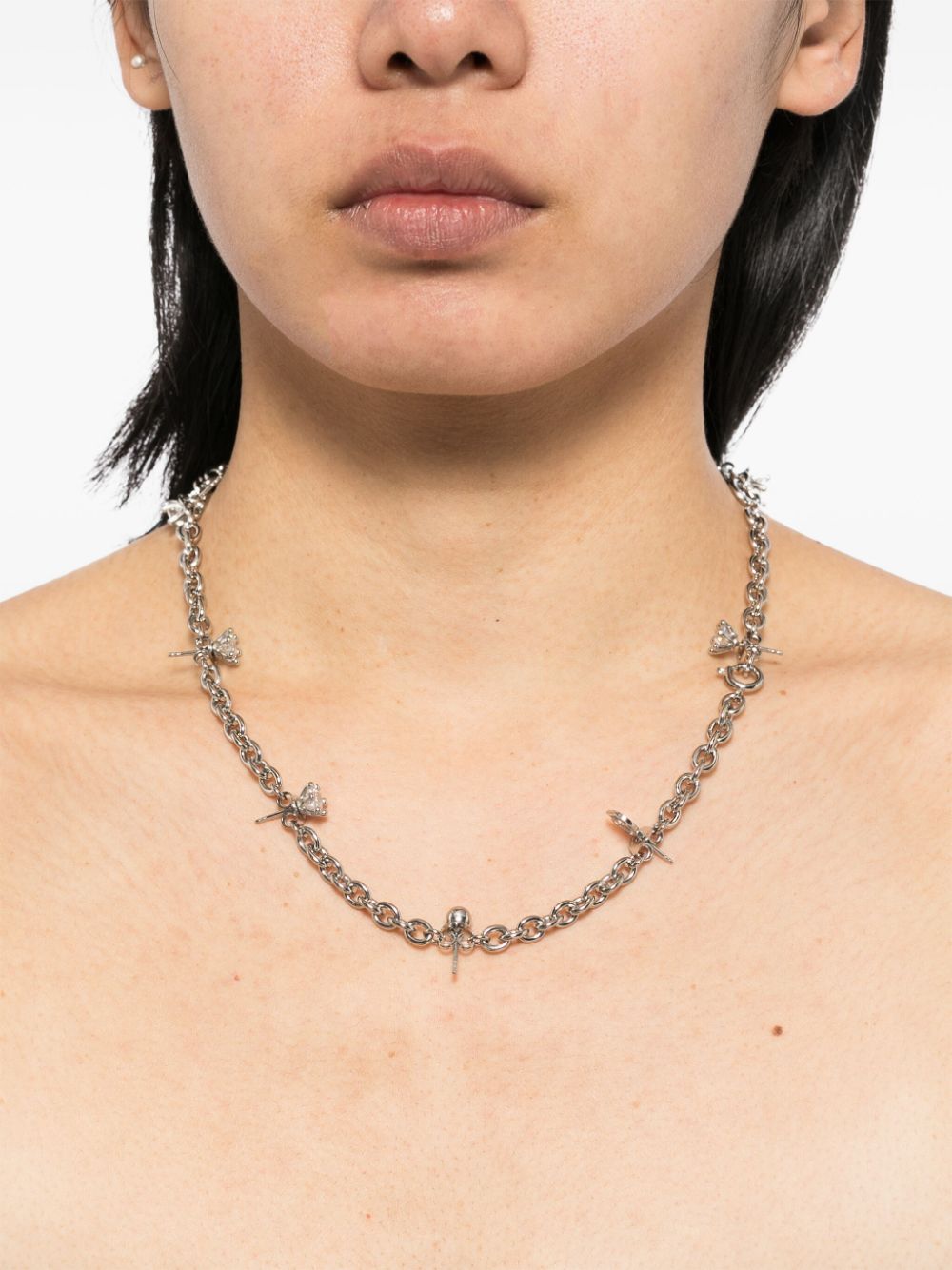 d'heygere Choker met studs - Zilver