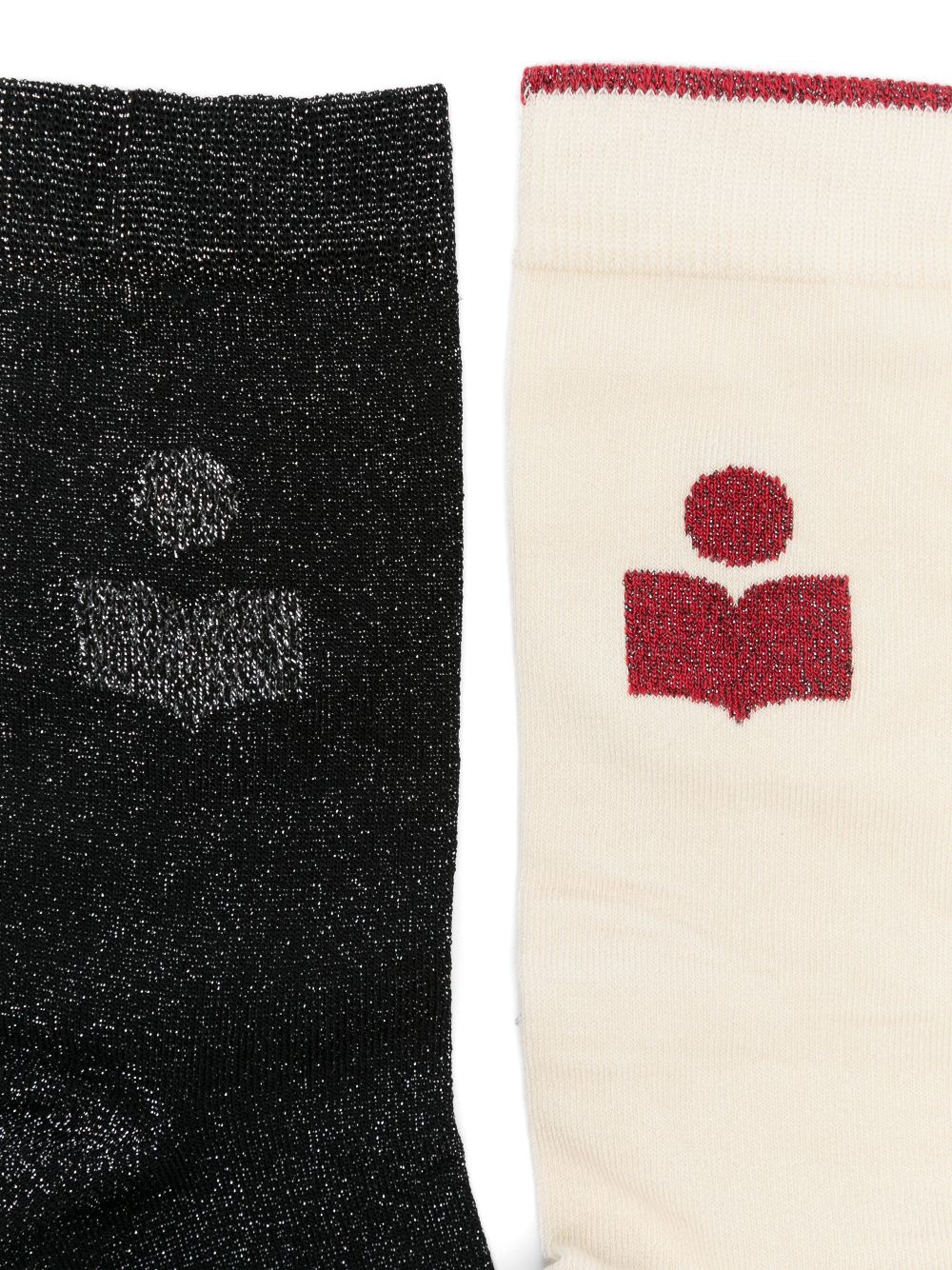 ISABEL MARANT logo-intarsia socks set - Zwart