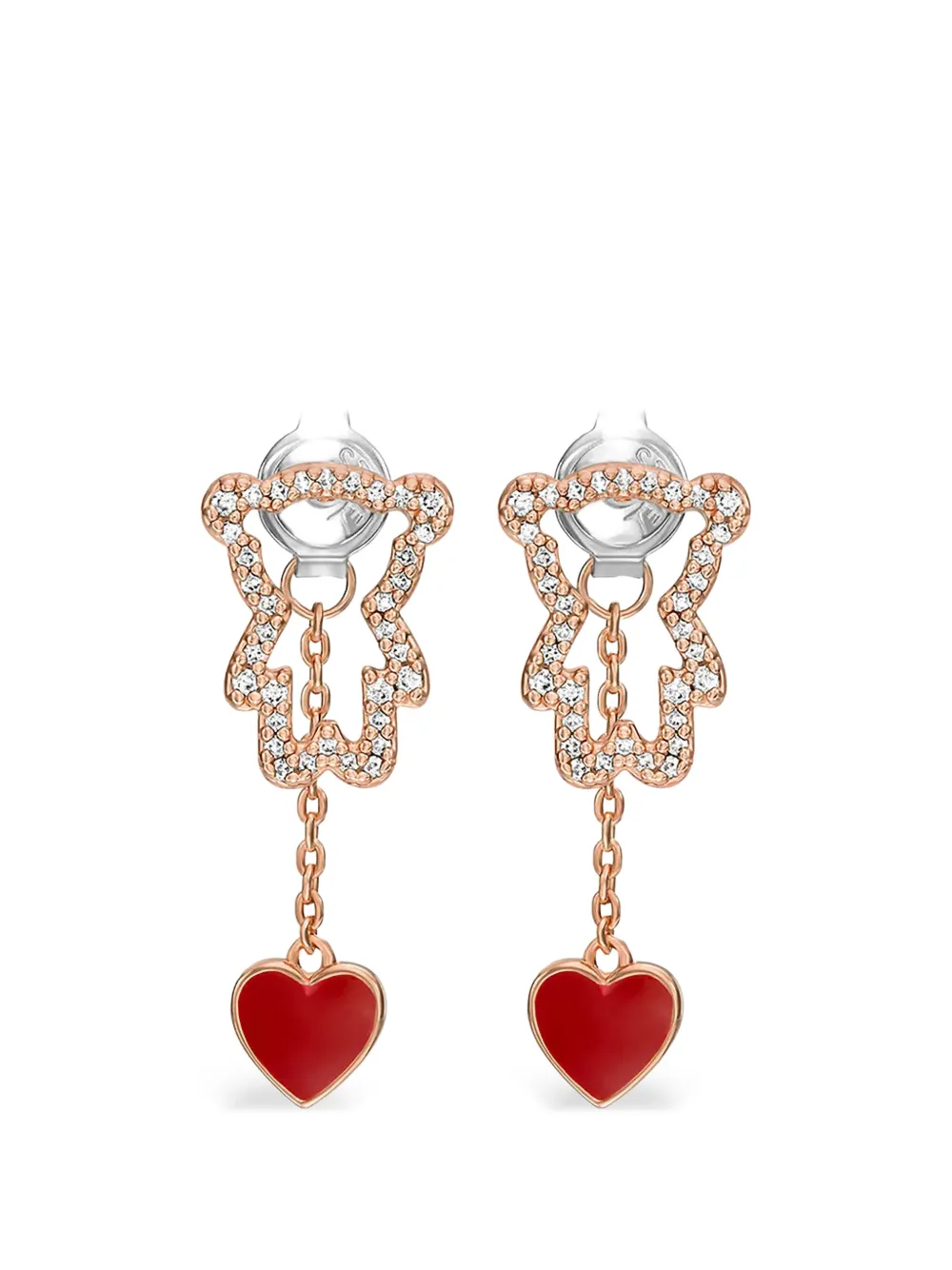 Emporio Armani heart teddy earrings - Rosa