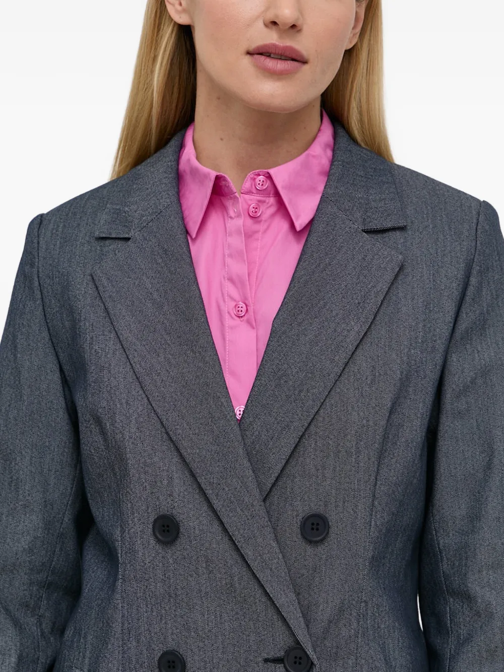  Gestuz Double-breasted Blazer - Blue 