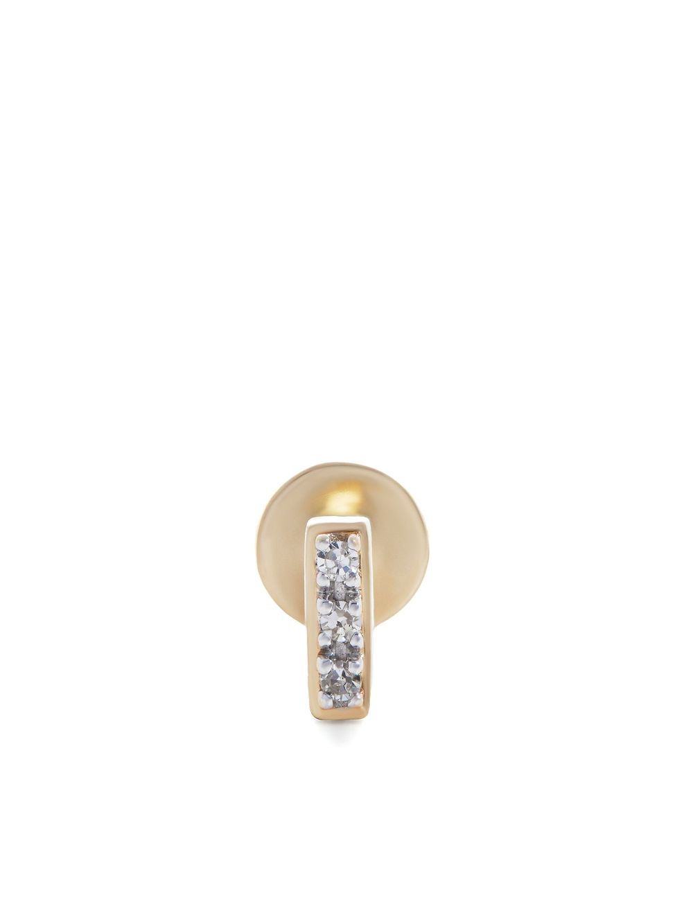 Monica Vinader 14kt yellow gold Linear Bar diamond single earring