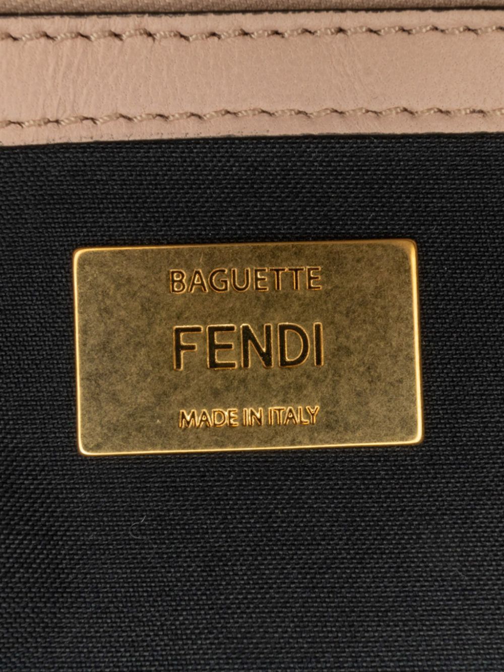 Fendi 2010-2023 Bicolor Leather Chain Midi baguette shoulder bag