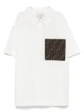 Fendi Kids jersey polo shirt - White