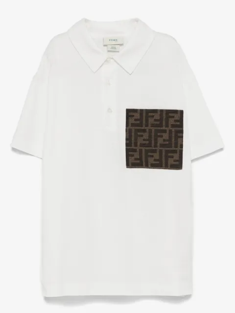 Fendi Kids FF logo-patch polo shirt