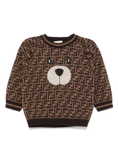 Fendi Kids wool crew-neck sweater