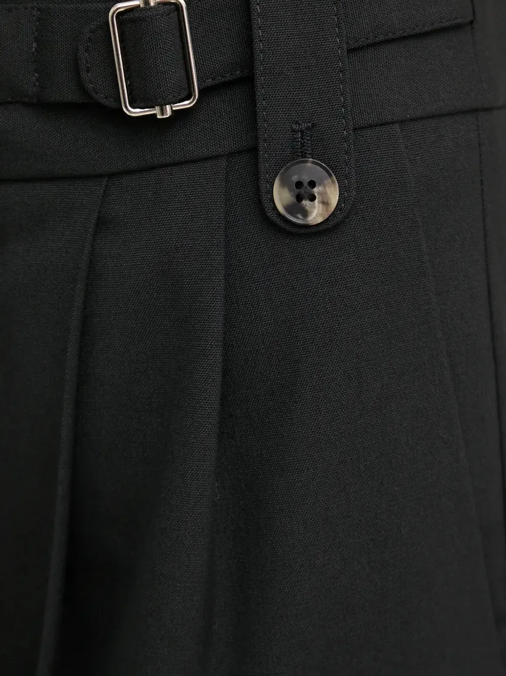 By Malene Birger Pleated Belted Pants In Black