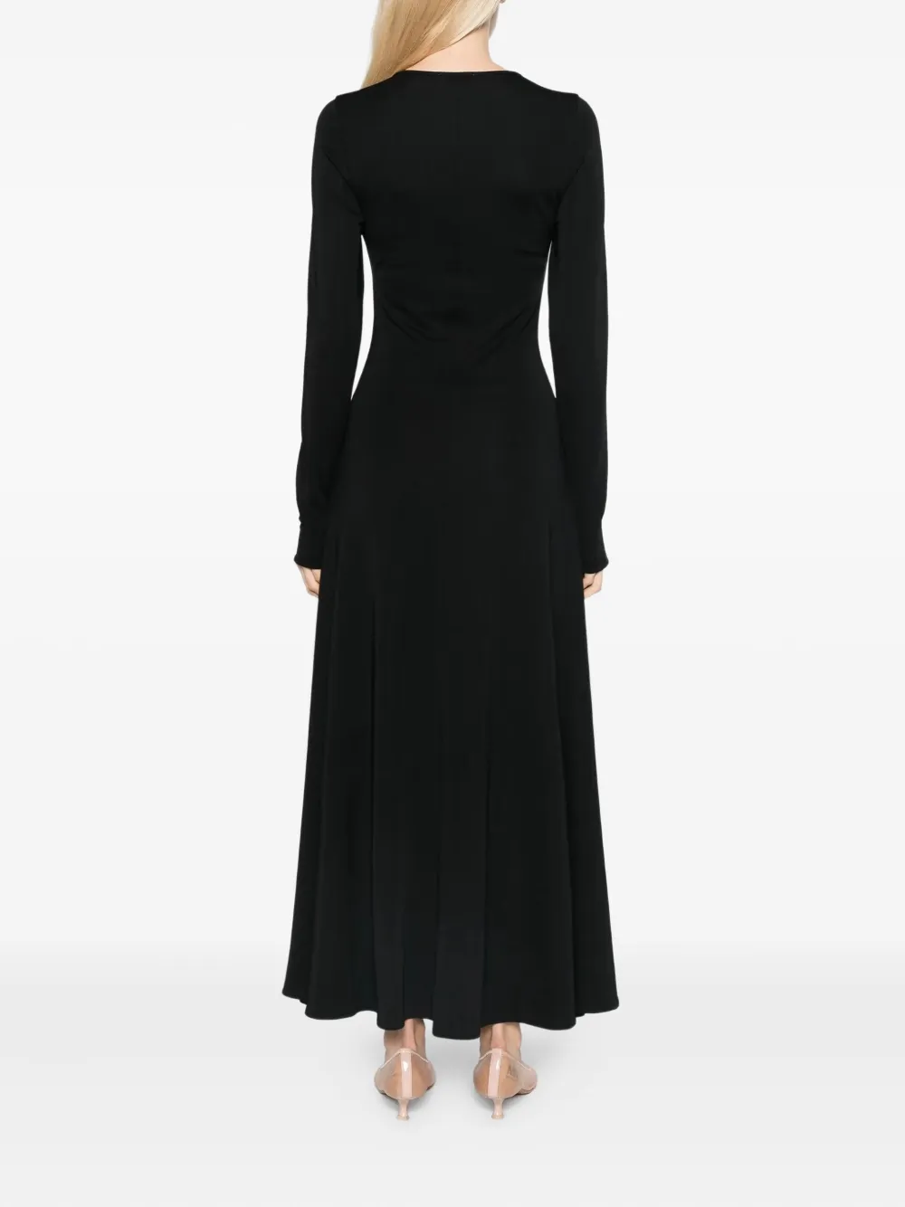 By Malene Birger Deija gesmockte jurk met lange mouwen Zwart