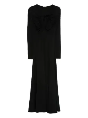 By Malene Birger Libbie lace-insert Maxi Dress | Black | FARFETCH