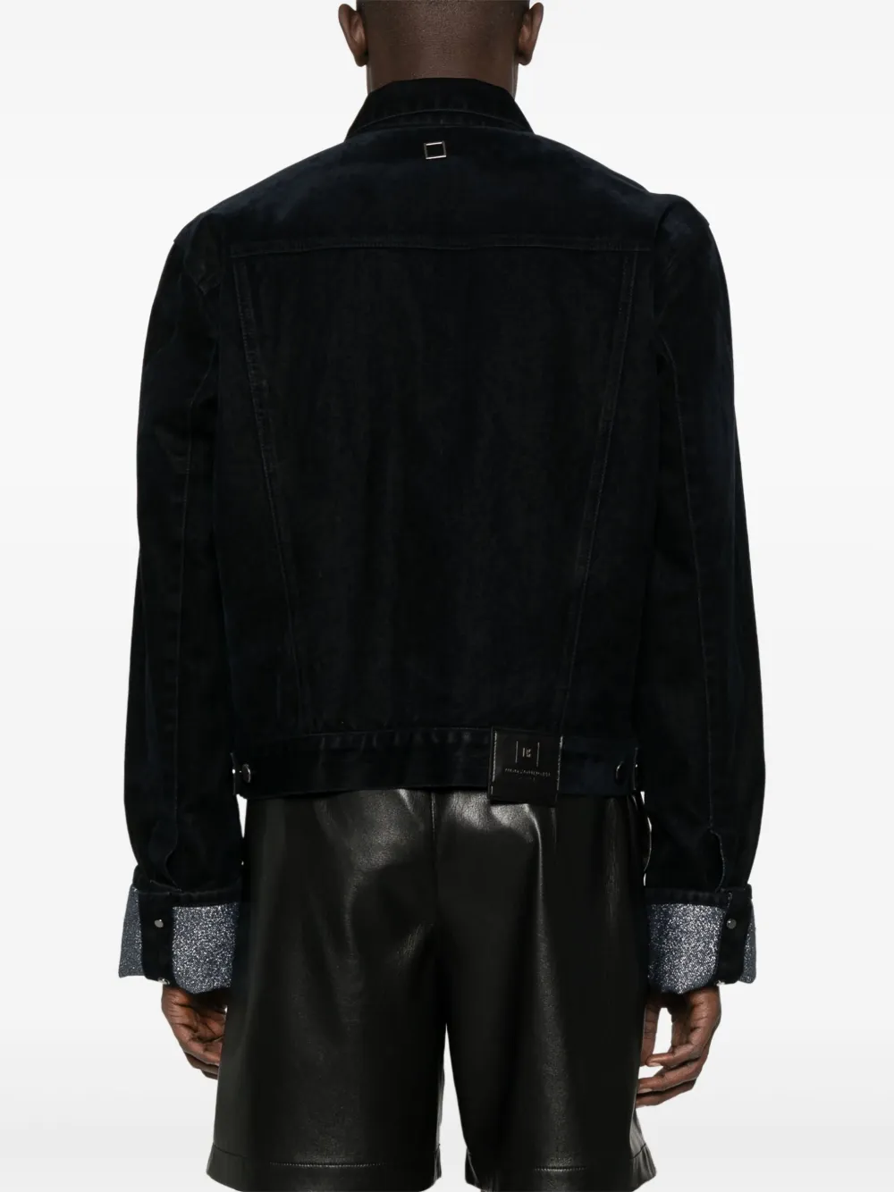 Wooyoungmi Cropped jack met glitters Zwart
