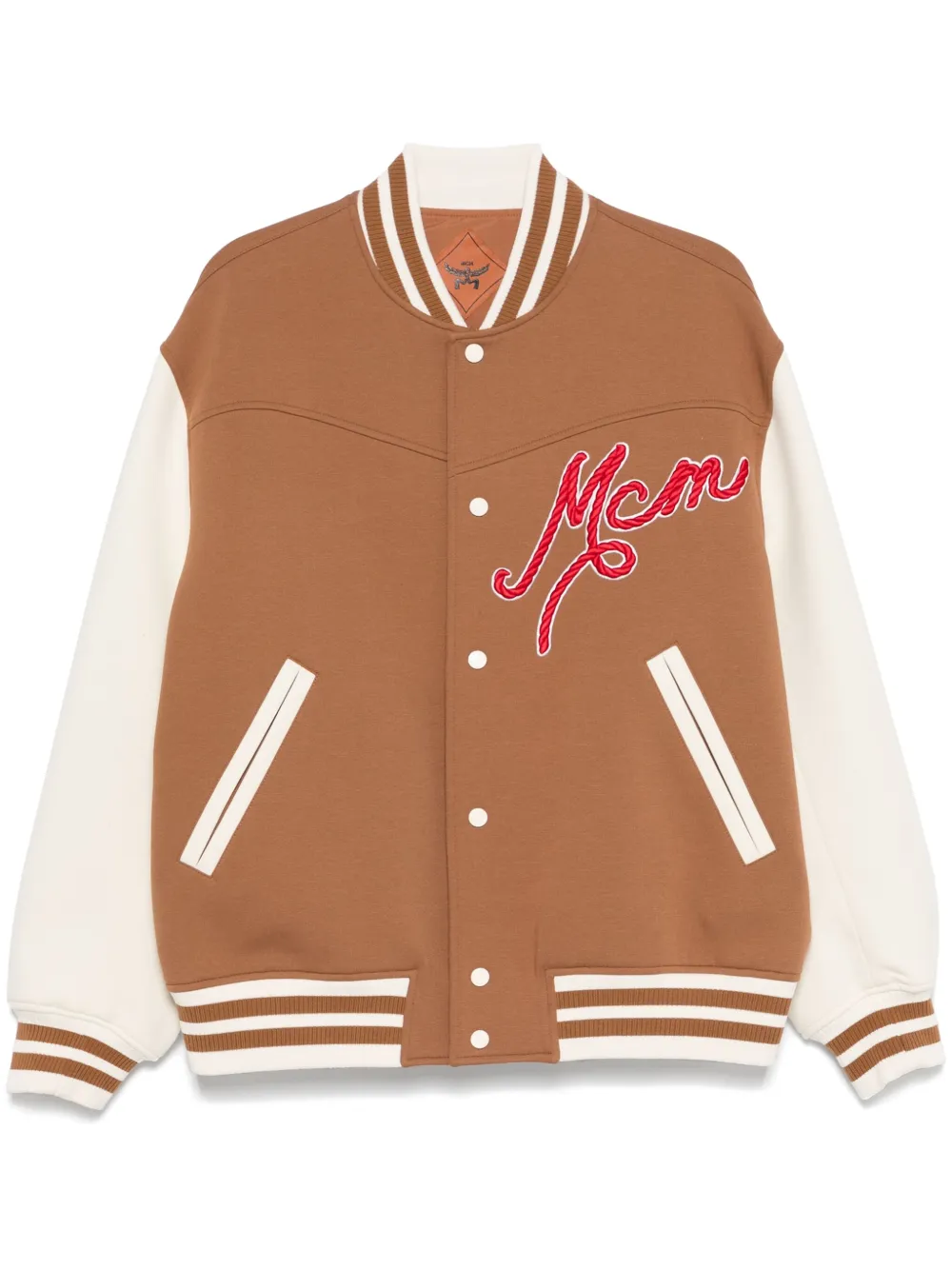 MCM Logo Embroidered bomber jacket | Brown | Image 1