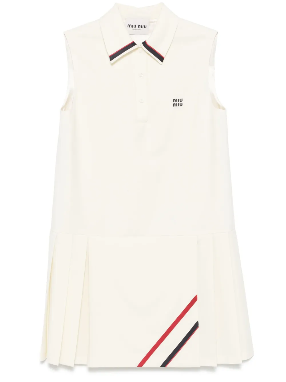 Miu Miu robe-chemise à design plissé | tons neutres | Image 1