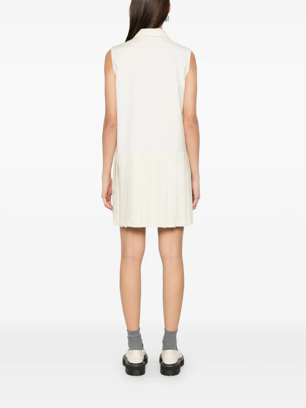Miu Geplooide blousejurk Beige
