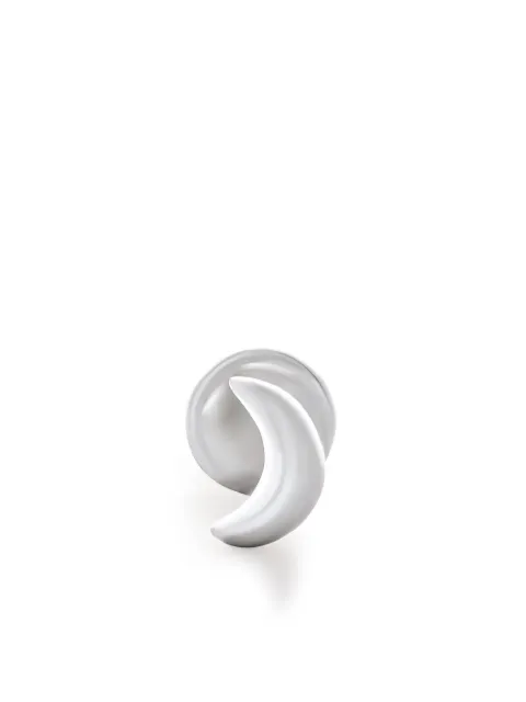 Monica Vinader 14kt white gold Crescent Moon single earring