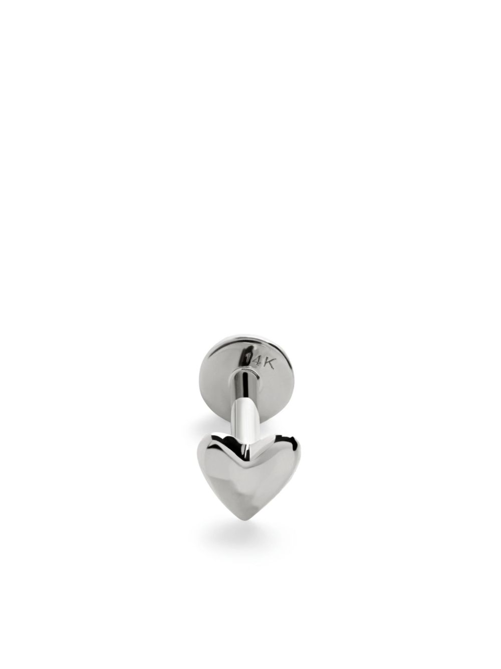 Monica Vinader 14kt white gold Heart single earring - Silver