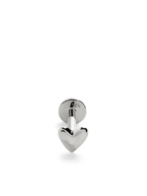 Monica Vinader 14kt white gold Heart single earring