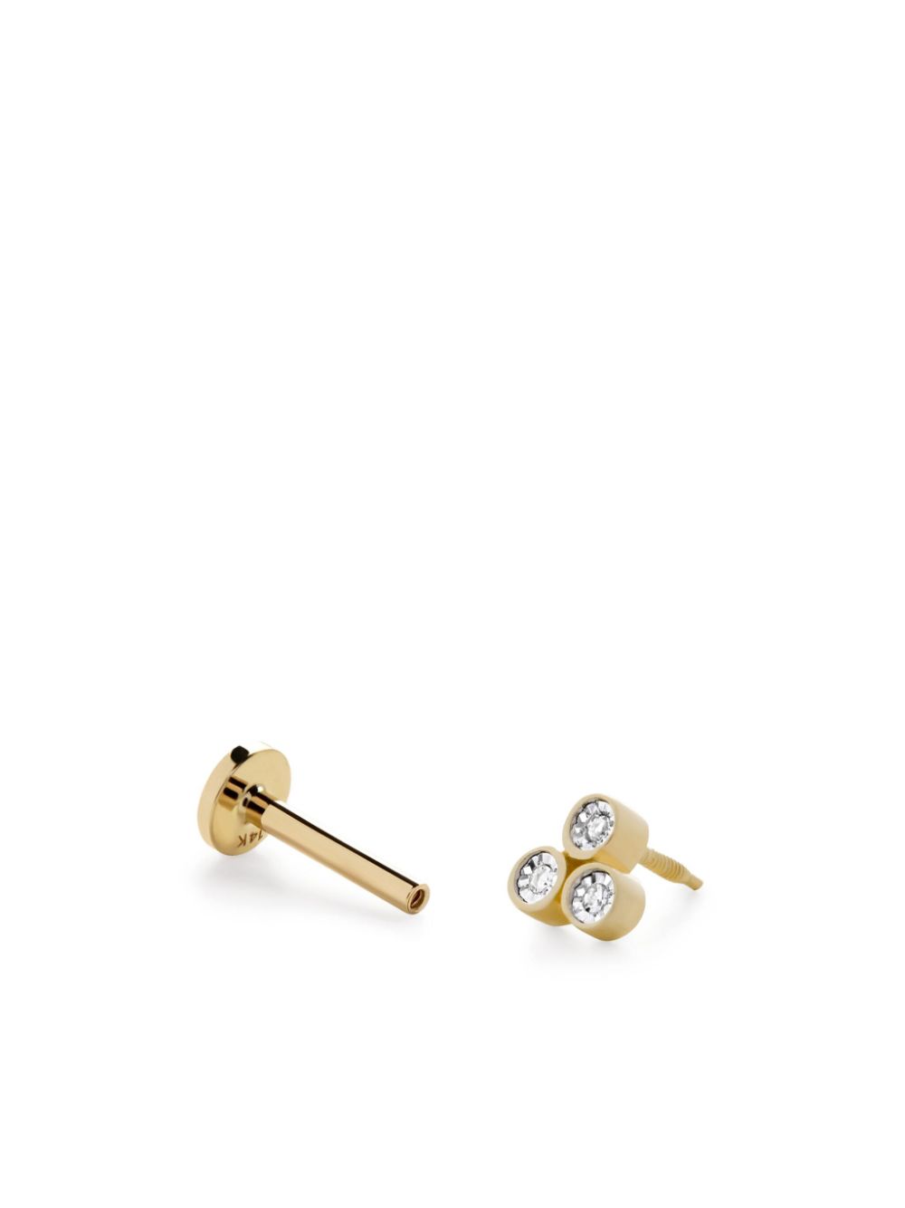 Monica Vinader 14kt yellow gold Labret diamond single earring