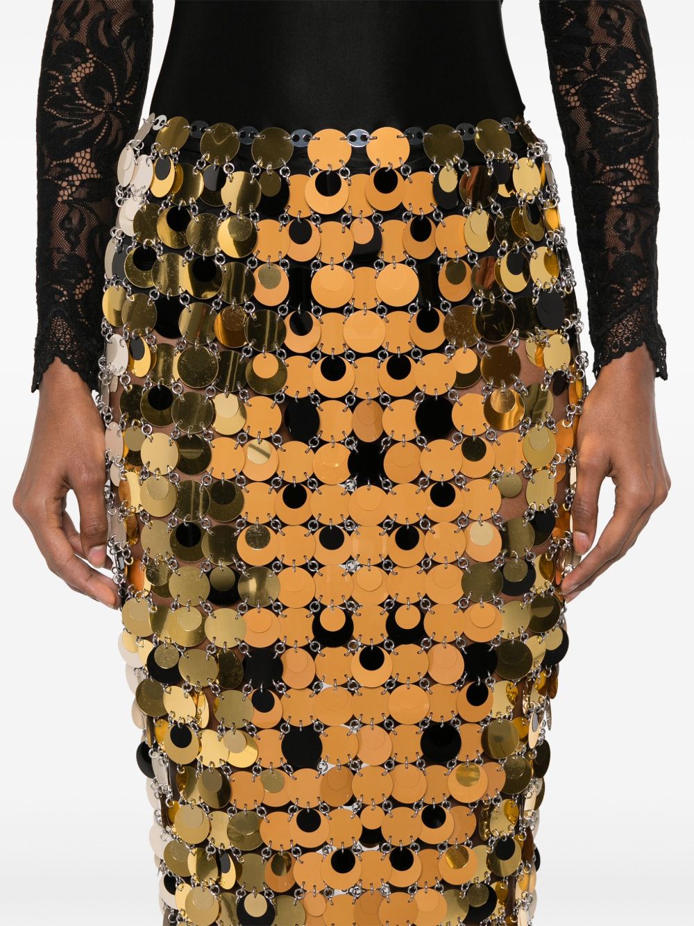 Rabanne Discs midi skirt Women