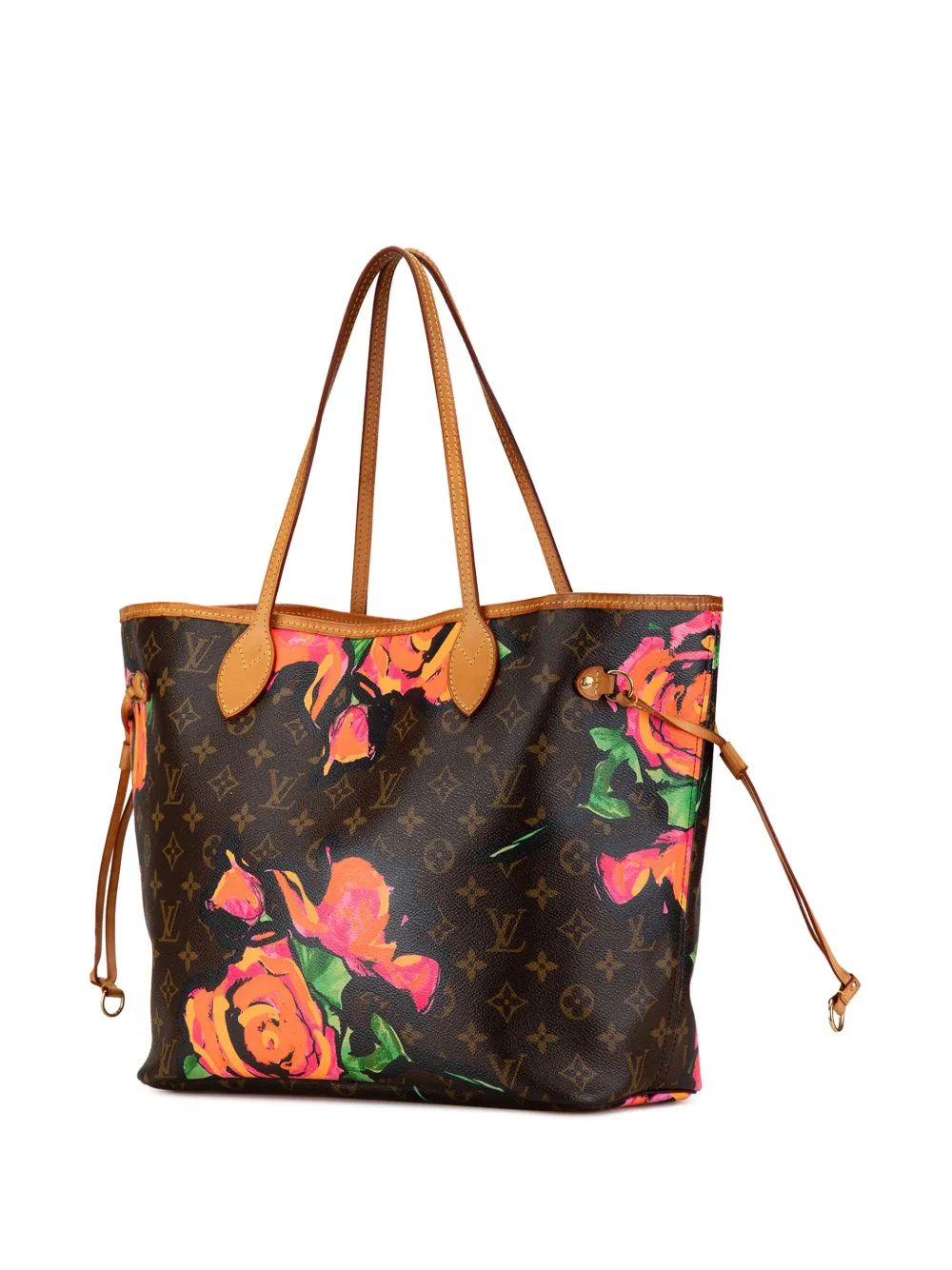 Louis Vuitton Pre-Owned 2009 Monogram Roses Neverfull MM shopper - Bruin