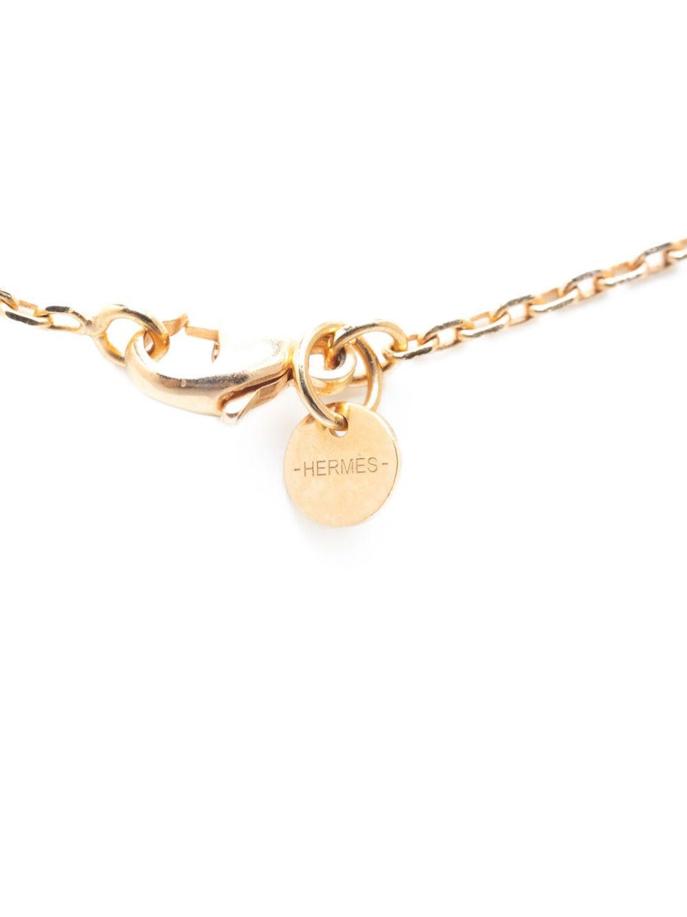 Hermes 2020 Small Gold Plated and Swift As de Coeur Pendant costume necklace Women